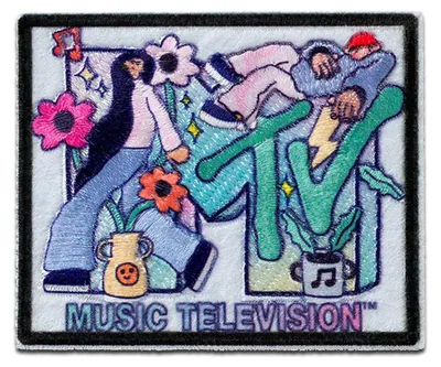 Produktbild von Mono-Quick MTV Hippie - Aufnäher, Bügelbild, Aufbügler, Applikationen, Patches, Flicken, zum aufbügeln, Größe: 5,2 x 6,3 cm