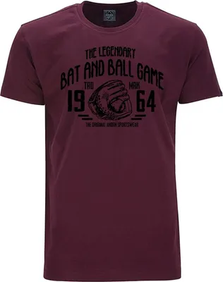Produktbild von Übergrößen T-Shirt Legandary Ball Game AHORN SPORTSWEAR maroon red 9XL