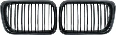 Immagine prodotto di Griglia radiatore griglia rene per BMW Serie 3 E36 LCI 11.1996-1999 doppia striscia nera lucida.