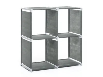 Image de Regal >Allice< in Anthrazit aus Kunststoff - 72.5x72.5x36cm (BxHxT)