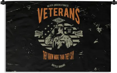 Produktbild von MuchoWow® Wandteppich Wandbehang Amerika - Militär - Retro 60x40 cm Tapisserie Dekoration Wandtuch - Wanddekorationen