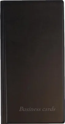 Image de Porte-cartes de visite 120 x 240 mm / 96 cartes de visite / Cartes de visite Lux Biurfol Noir