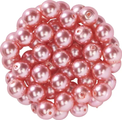 Produktbild von Glaswachsperlen Ø 6 mm, 55 Stück Rosa