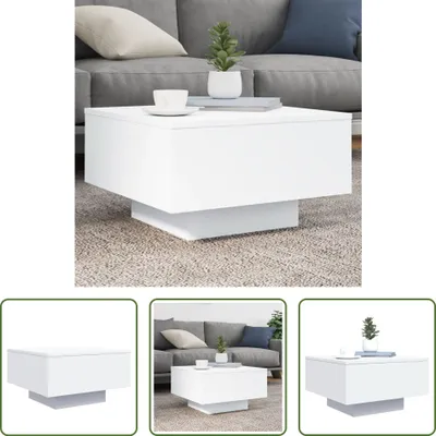 Produktbild von The Living Store Couchtisch Weiß 55x55x31 cm Holzwerkstoff