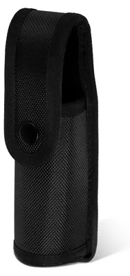 Pfefferspray-Halter mit Klappe für Gürtel, Schwarz