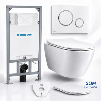 Produktbild von Alcadrain Vorwandelement WC-Schüssel Betätigungsplatte M771 Chrom | BADLAND ROLO, KI-generiertes Bild