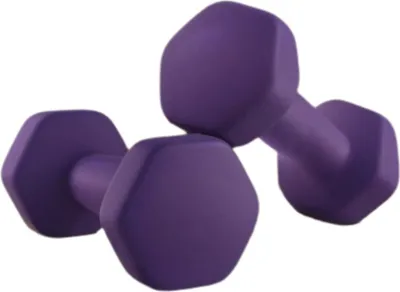Produktbild von 2-teiliges Hantelset – Hanteln – Heimfitness – platzsparend – Vinylbeschichtetes Gusseisen