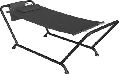 Produktbild von Hängematte，Gartenhängematte，Hängematte mit Gestell 237 x 90 cm Stabhängematte mit Seitentasche, Kopfstütze Metallrahmen bis 150 kg