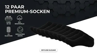 Produktbild von Garcia Pescara 12 Paar Sneaker Socken in schwarz Gr. 40-46 aus Baumwolle Füßlinge