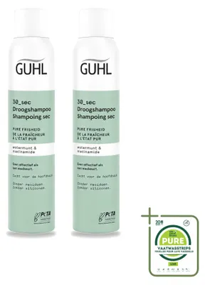 Produktbild von 2 x Guhl Trockenshampoo Pure Frische - mit Wasserminze - 200 ml - Großpackung - 2 Stücke