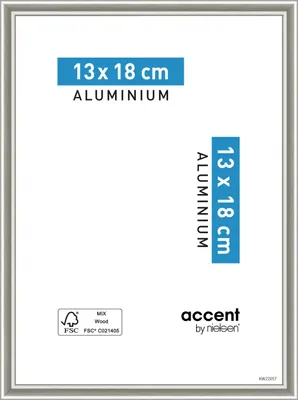 Image de Cadre Nickel, 13 x 18 cm, gris