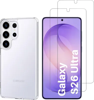 Produktbild von Hülle für Samsung Galaxy S26 ULTRA mit 2 Displayschutzfolien aus Hartglas Phonillico®