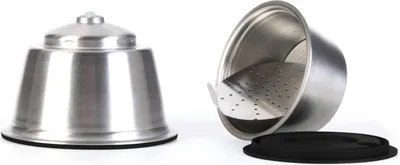 Produktbild von Wiederverwendbare Metall-Kaffeekapsel für Dolce Gusto - Nachhaltige und umweltfreundliche Alternative zu Einwegkapseln - Silber
