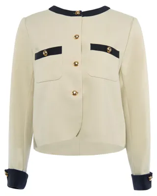 Produktbild von Damen Blazer regulär geschnitten mit Rundhalsausschnitt grün Größe M