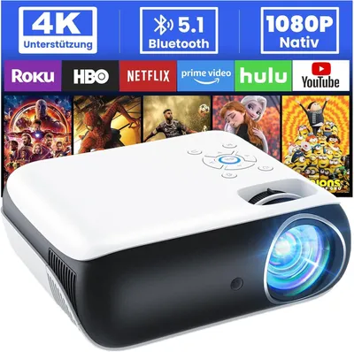 Produktbild von LED-Beamer (9500 lm, 10.000:1, 3840 x 2160 Pixel px, Bluetooth 5.1, 200 Zoll, HDMI & USB)