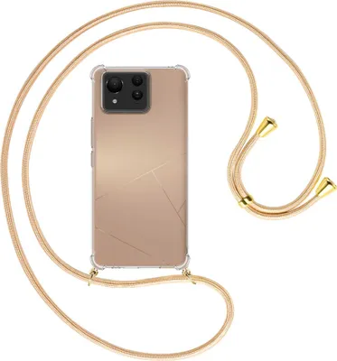 Produktbild von Handykette Backcover-Schutzhülle mit Band (Metall goldfarben) für Asus Zenfone 11 Ultra - Goldkordel