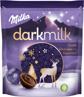Obrázek produktu pro Milka darkmilk Feine Kugeln hořká alpská mléčná čokoláda 100g