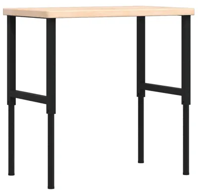 Produktbild von vidaXL Werkbank 100x60x(73-99,5) cm Massivholz Eiche Rechteckig