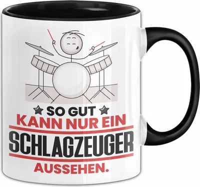 Produktbild von Schlagzeuger Geschenk Tasse So Gut Kann Nur Ein Schlagzeuger Aussehen Geschenkidee Kaffee-Becher (Schwarz)