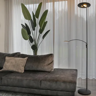 Obrázek produktu pro Stojací lampa - černá - Zenith LED - plast kov - Ø 28cm - LED - 7860ZW - Steinhauer Exclusive