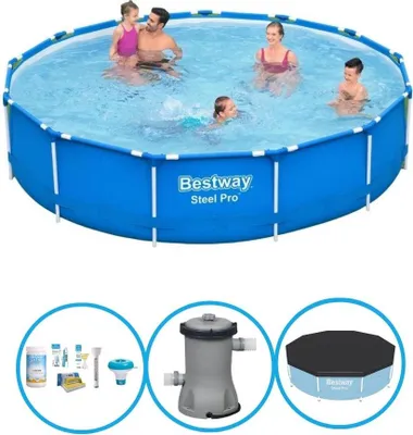 Produktbild von Bestway Pool Steel Pro - Poolpaket - 396x84 cm
