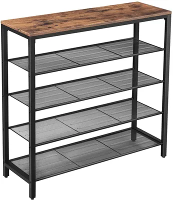 Immagine prodotto di Scarpiera - Leobert - Marrone Rustico/Nero - 100 X 30 X 92,5 Cm