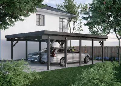 Produktbild von Carport Dallas II 6,34x7,54 m - inklusive hochwertigem Stahltrapez