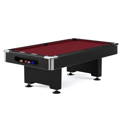 Produktbild von Automaten Hoffmann Billardtisch "Club Pro III", Simonis 860, Red, 9 ft (Spielfeld 254x127 cm)