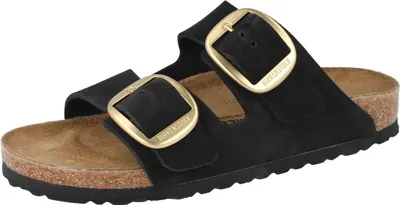 Produktbild von BIRKENSTOCK Arizona Damen Pantolette schwarz Nubukleder schmale Weite - Größe: 41