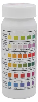 Image de Kit de 50 bandelettes de test d'eau 6 en 1 pour piscines