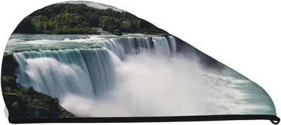 Produktbild von American Falls Haartuch aus Korallensamt für trockenes Haar, schnelltrocknende Haarkappe für Bad und Dusche, saugfähiges Haartuch für nasses, langes, dickes und lockiges Haar