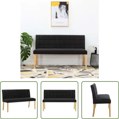 Image de The Living Store Banc 140 cm noir velours