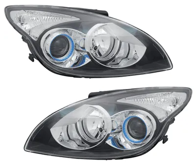 Für Hyundai i30 FD 2009-2011 Scheinwerfer Schwarz LINKS + RECHTS H1 / H7 in der Farbe Schwarz von AD TUNING GmbH & Co. KG