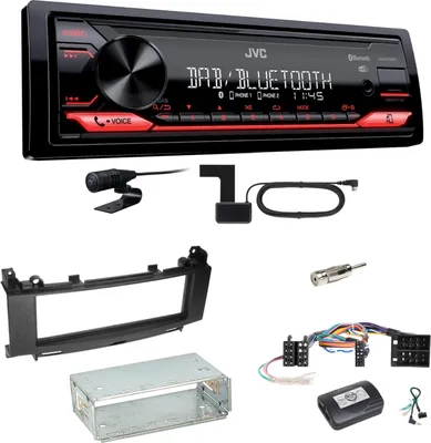 Produktbild von JVC KD-X272DBT Digitalradio USB MP3 Einbauset für Mercedes A B Klasse W169 W245