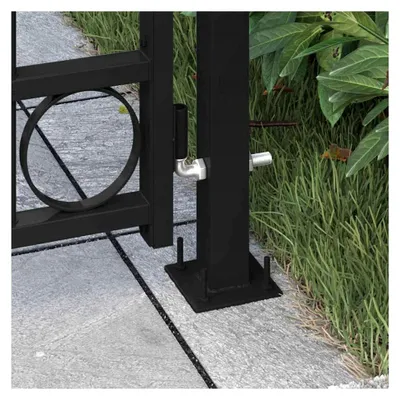 Produktbild von Sicherheitsgartentor aus Stahl, schwarz, 105x204 cm, für Garten und Terrasse