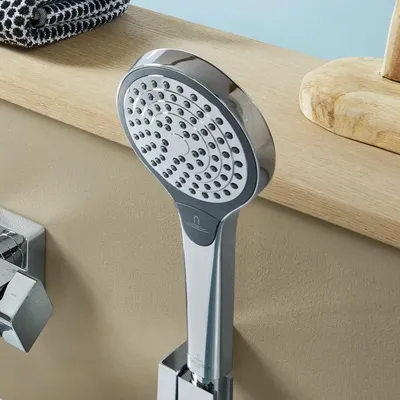 Produktbild von Villeroy & Boch Verve Duschkopf – 3 Strahlarten, EasyClean, Wassersparend, Chrom