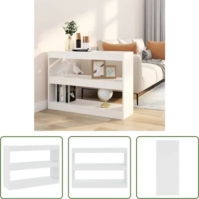 Produktbild von The Living Store Bücherregal/Raumteiler Weiß 100x30x72 cm