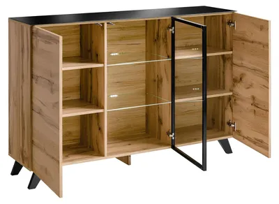 Produktbild von Kommode Holz Design Modernes Sideboard Wohnzimmer Einrichtung Neu