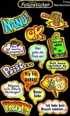 Produktbild von Fun Unlimited 30800-008 - Fotosticker Sprechblasen Neutral II farbig