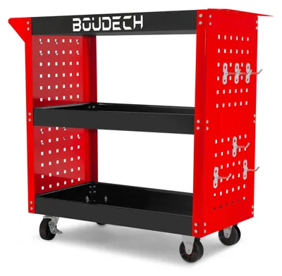 Image de Troller - Chariot d’atelier à 3 étagères avec roues autobloquantes
