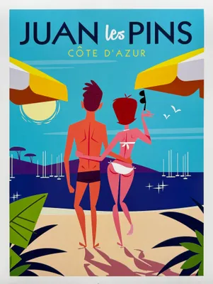 Obrázok produktu pre Juan-les-Pins – Azúrové pobrežie – plagát 30 x 40 cm