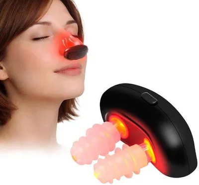Productafbeelding van Rhinitis-therapieapparaat - Apparaat voor s-roodlichttherapie - Rhinitis, sinusitis, fototherapie, sapparaat - 3 lichttherapiestanden - Draagbaar - Verlicht symptomen - sverzachter - Hooikoorts, allergie, infraroodtechnologie