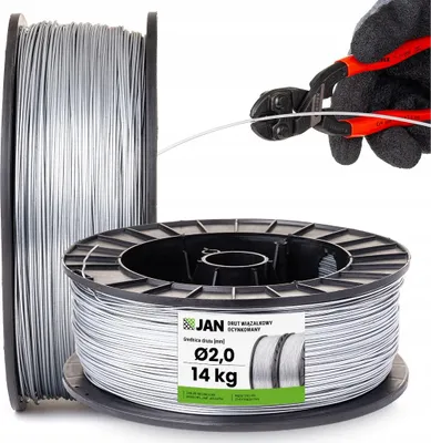 Produktbild von Draht Verzinkt Bindedraht - Fi 2,0mm - Spule 14kg - Strapazierfähig - Korrosionsbeständig