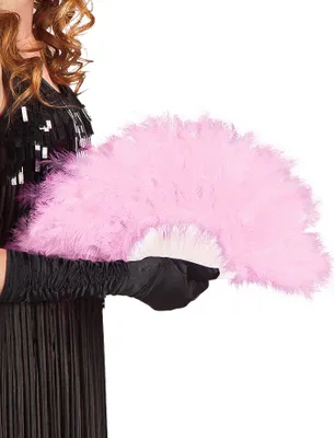 Obrázok produktu pre Showgirl pierkový vejár na rozlúčku so slobodou ružový - jedna veľkosť