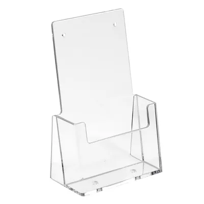 Produktbild von Din Lang Tischprospekthalter im Hochformat transparent / Tischprospektständer / Flyerständer / Flyerhalter / Prospekthalter / Prospektständer