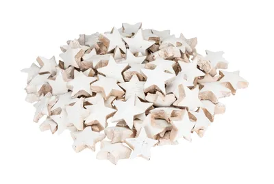 Produktbild von Kokos Stern in Weiß, Durchmesser 5cm, verpackt mit  100 Stück |  Kokosnuss Stern