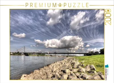 Produktbild von CALVENDO Puzzle Rheinbrücke Neuenkamp nach Homberg, Autobahn A 40 2000 Teile Puzzle quer | 2000 Teile Lege-Größe 90x67cm Foto-Puzzle für glückliche Stunden