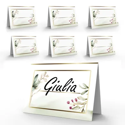 50 Tischkarten Pastellgrün Blumen Kommunion Taufe