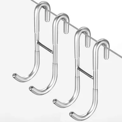Produktbild von Zweiteilige Duschaushang, S-förmiger Haken aus Edelstahl, multifunktional, ohne Bohren, Duscharmhaak, Duscharmabehälterhaken