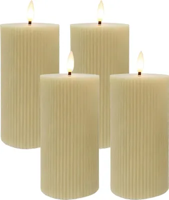Immagine prodotto di Set di 4 candele LED, vera cera, 18 cm